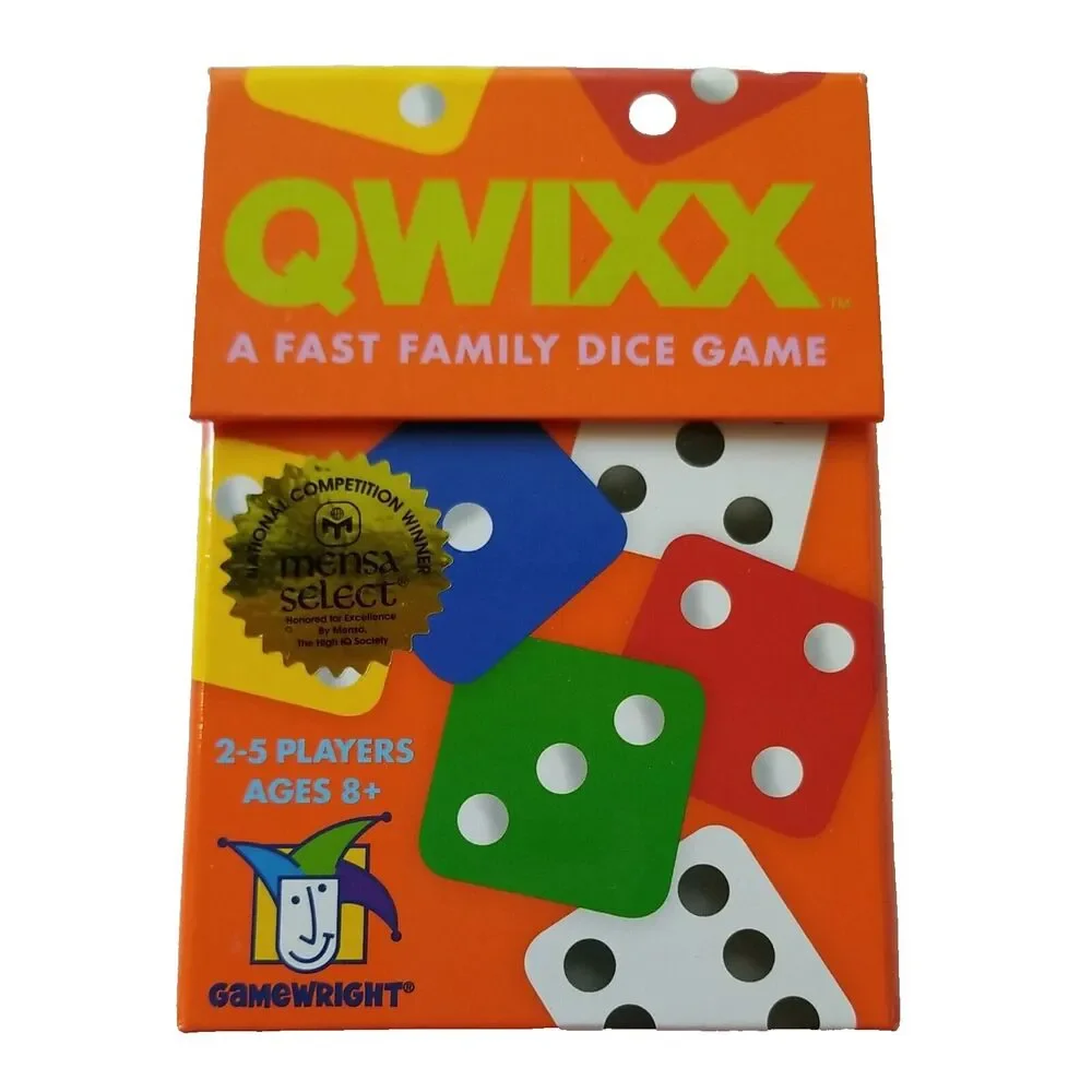 Qwixx by Gamewright - A Fast Family Dice Game Probability Strategy MENSA New